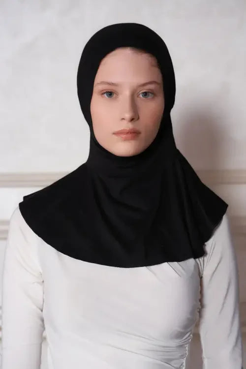 Sports Hijab Practice Ready-to-Snap Bonnet - Black