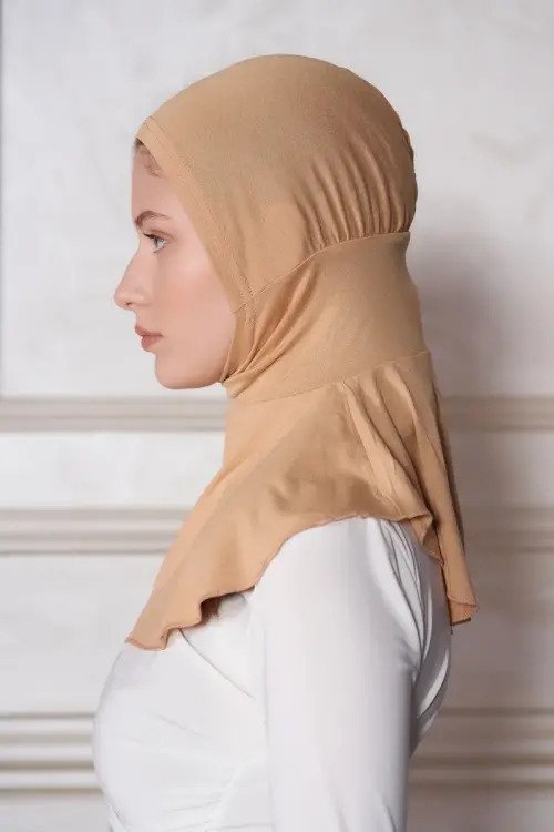 Sports Hijab Practice Ready-to-Snap Bonnet - Beige
