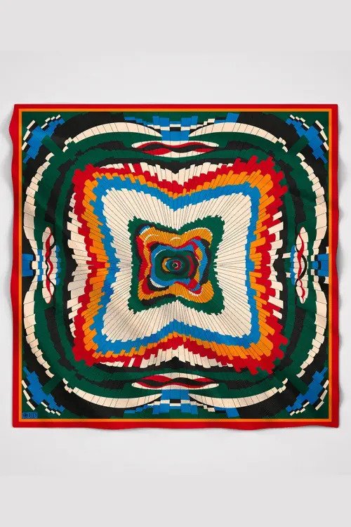 İllusion Desen Modal Eşarp - Renkli