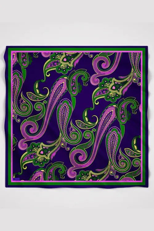 Motif Desen Modal Eşarp - Mor