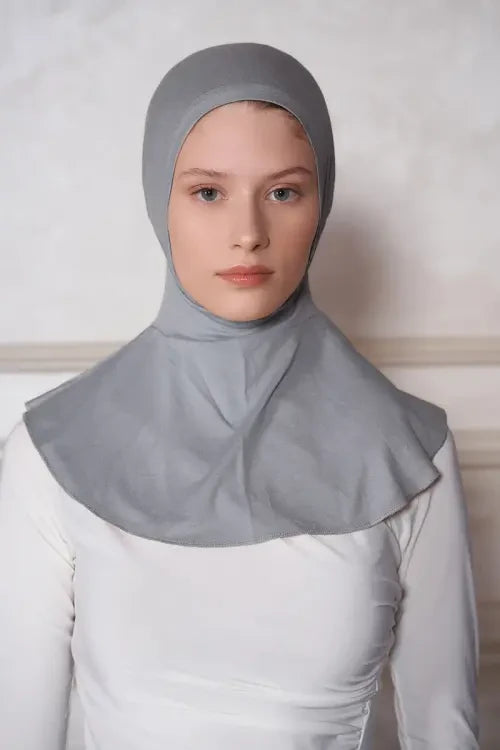 Sports Hijab Practice Ready-to-Slip Bonnet - Grey