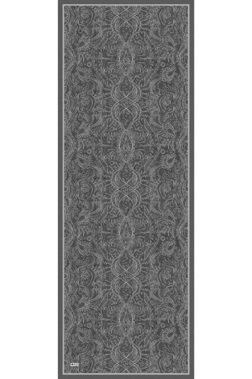 Astra Pattern Cotton Silk Shawl - Smoke Grey