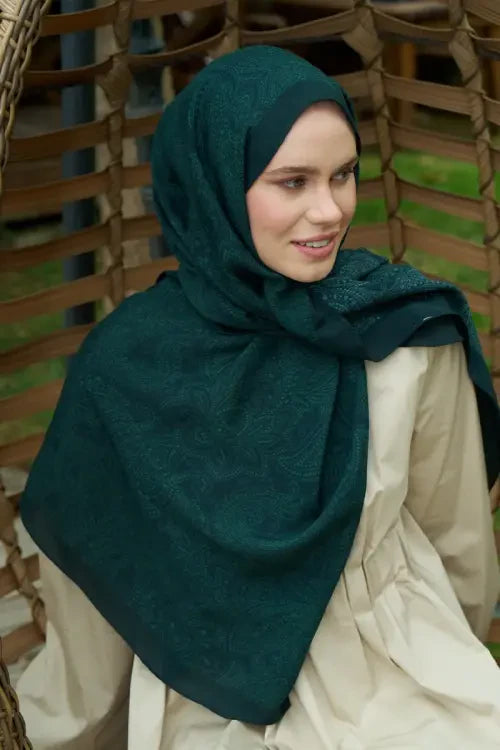 Heritage Saye Şal - Zümrüt Yeşili