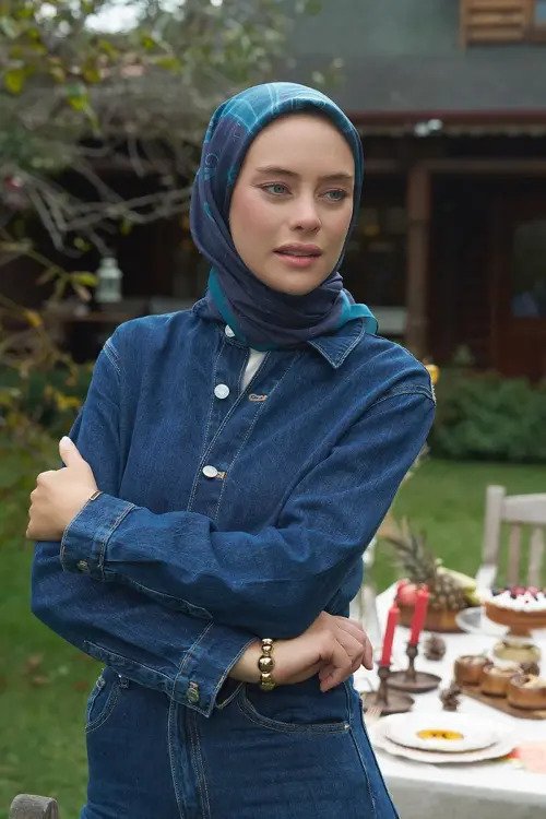 Seal Modal Eşarp - Mavi