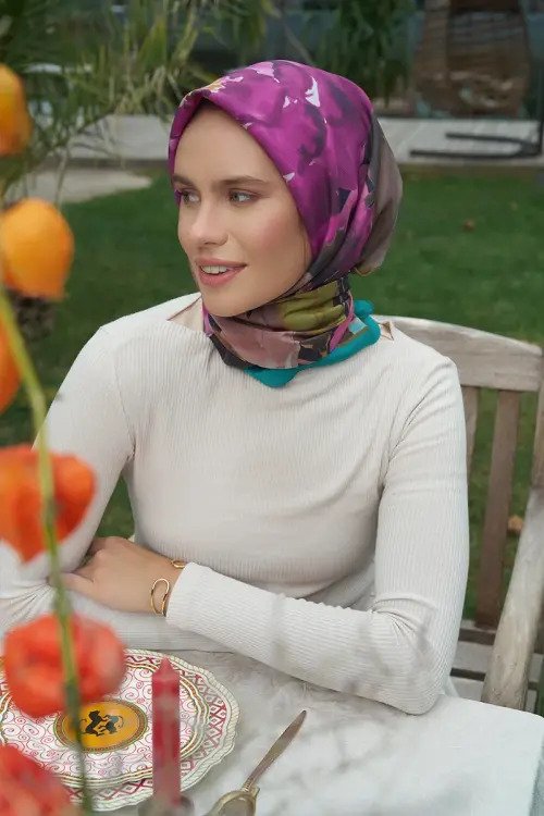 Rosa Modal Eşarp - Mavi