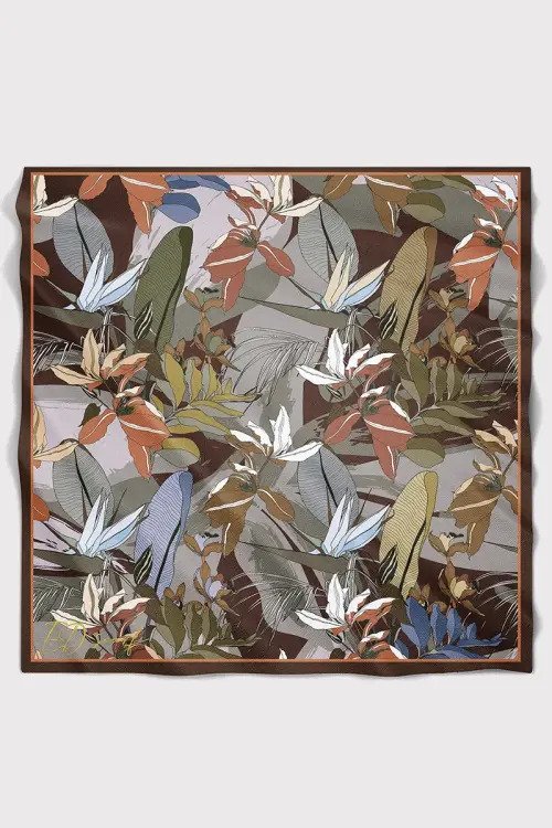 Leafly Modal Eşarp - Kahve