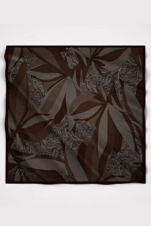 Lace Modal Eşarp - Kahve