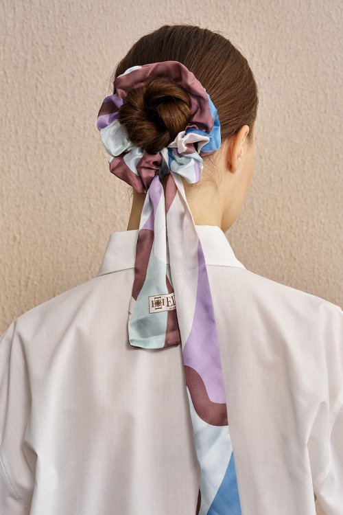 Fular Detaylı Desenli Toka - Kahverengi