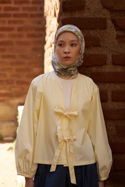 Glaze Mistral Desen Eşarp - Sarı