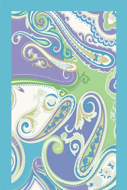 Paisley Collection Carnaval Shawl - Turquoise