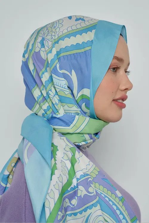 Paisley Collection Carnaval Shawl - Turquoise