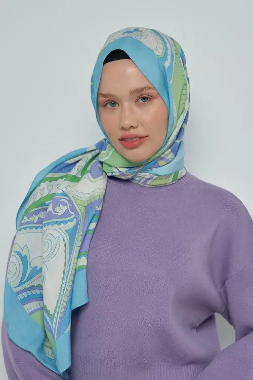 Paisley Koleksiyonu Carnaval Şal - Turkuaz
