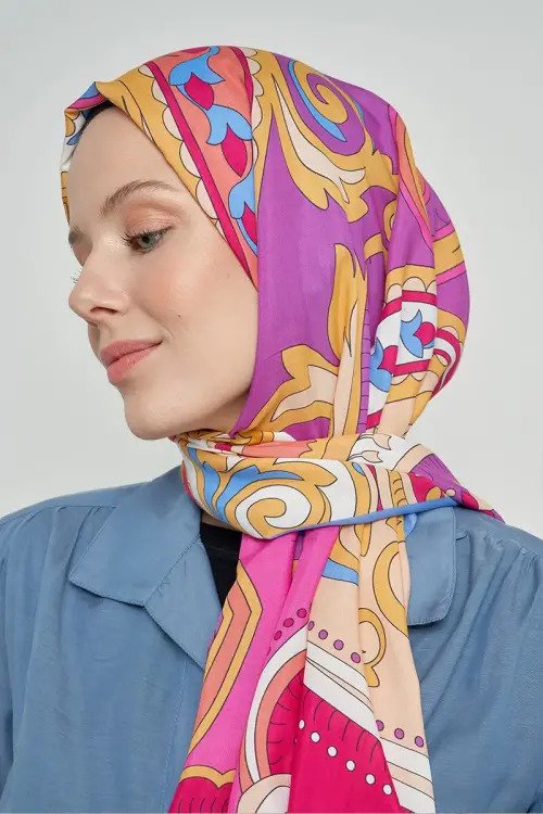 Paisley Koleksiyonu Carnaval Şal - Mavi