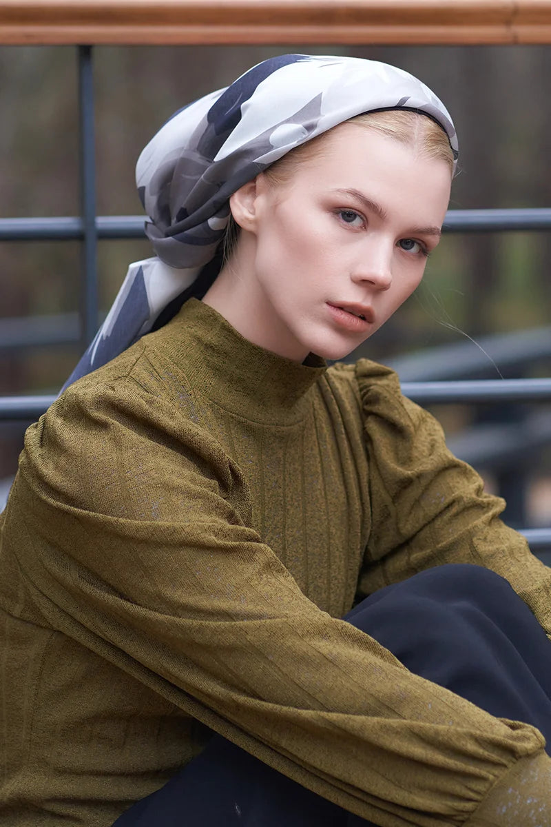 Freya Desen Modal Eşarp - Füme