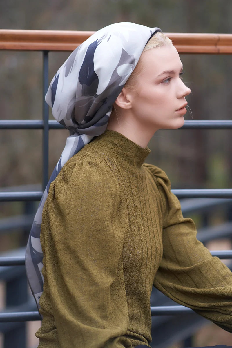 Freya Desen Modal Eşarp - Füme