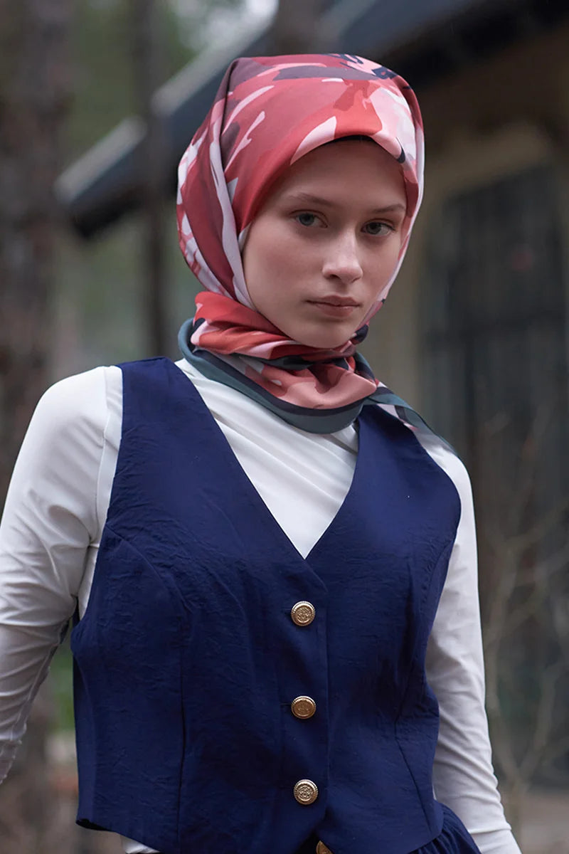 Freya Desen Modal Eşarp - Ruby