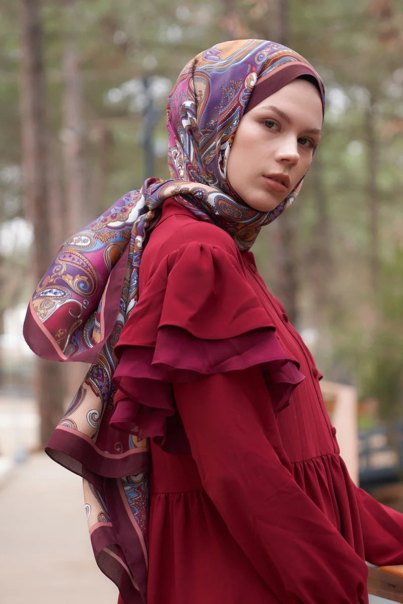 Heritage Gazel Şal - Mürdüm