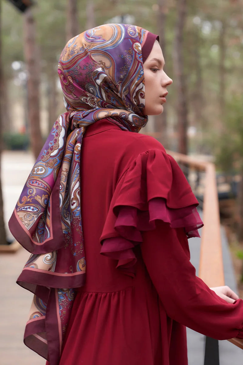 Heritage Gazel Şal - Mürdüm