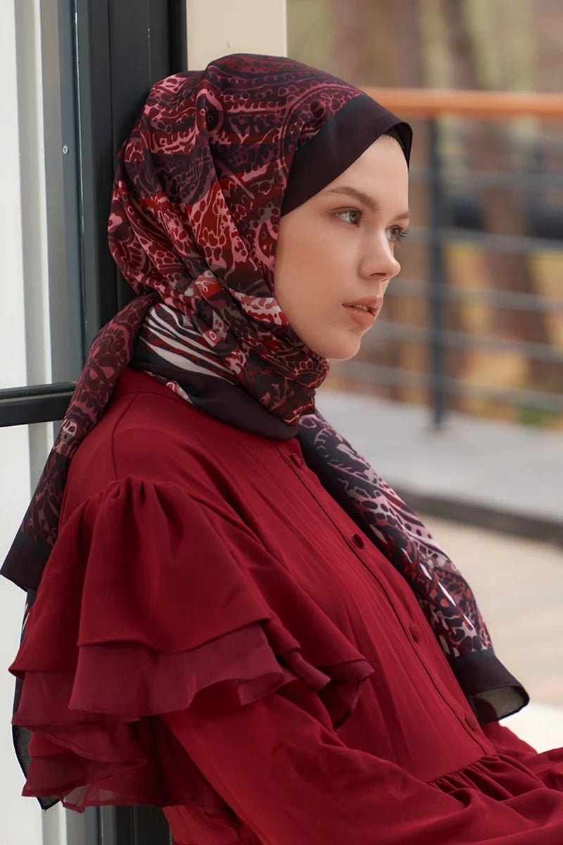 Heritage Hare Şal - Bordo