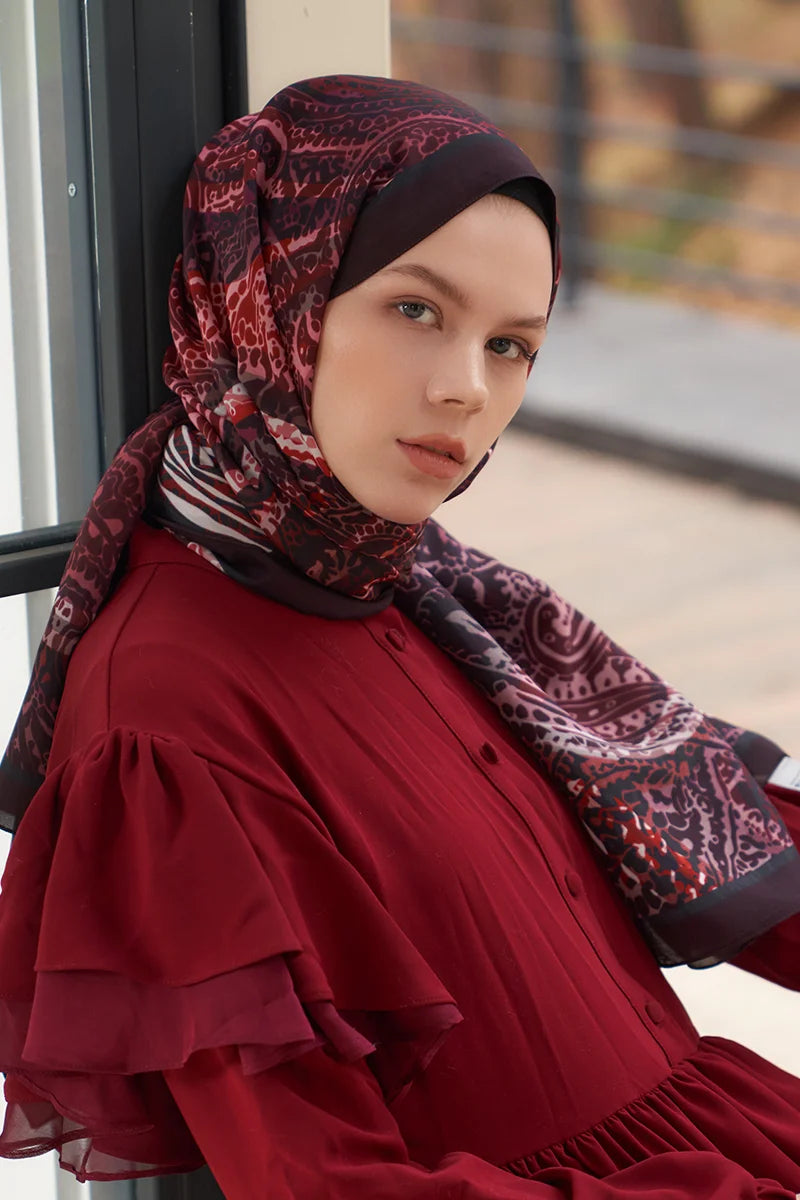Heritage Hare Şal - Bordo