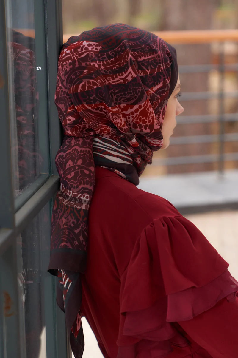 Heritage Hare Şal - Bordo