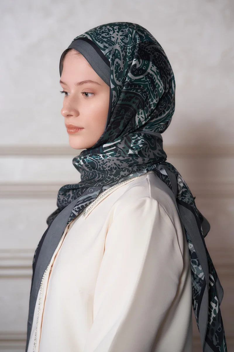 Heritage Hare Şal - Koyu Yeşil