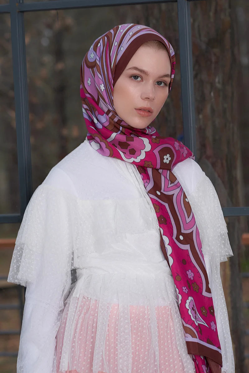 Heritage Nefha Şal - Mürdüm