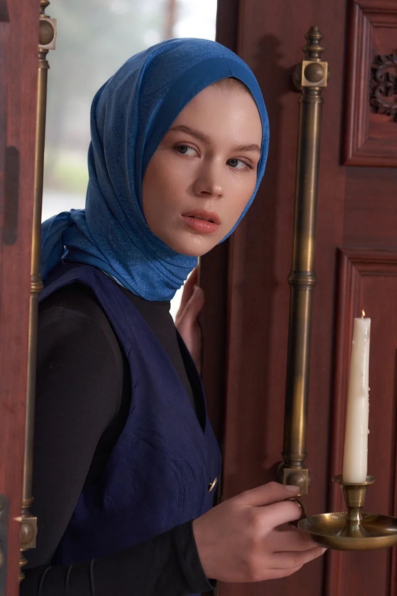 Heritage Saye Shawl - Indigo