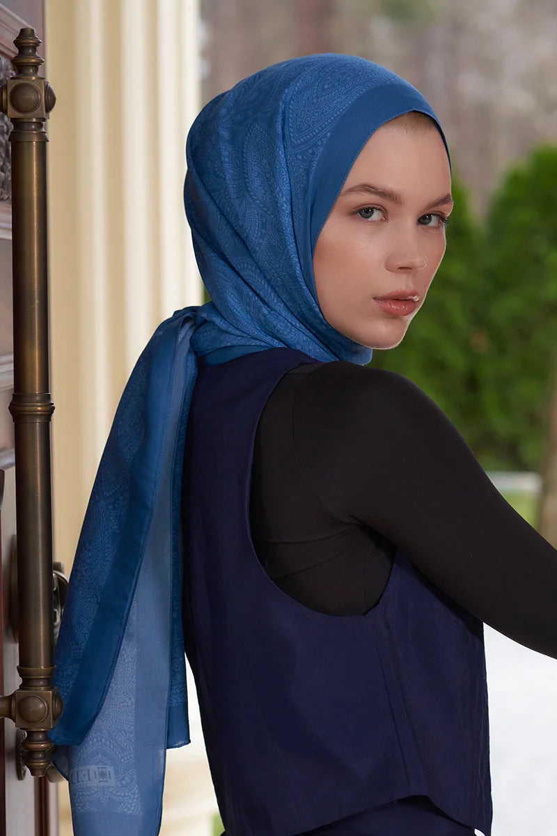 Heritage Saye Shawl - Indigo