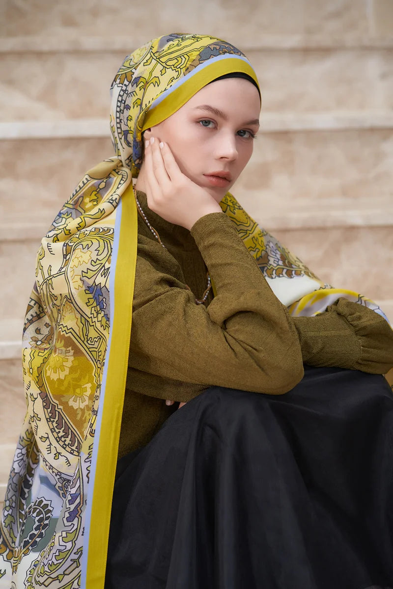 Heritage Sepya Şal - Hardal