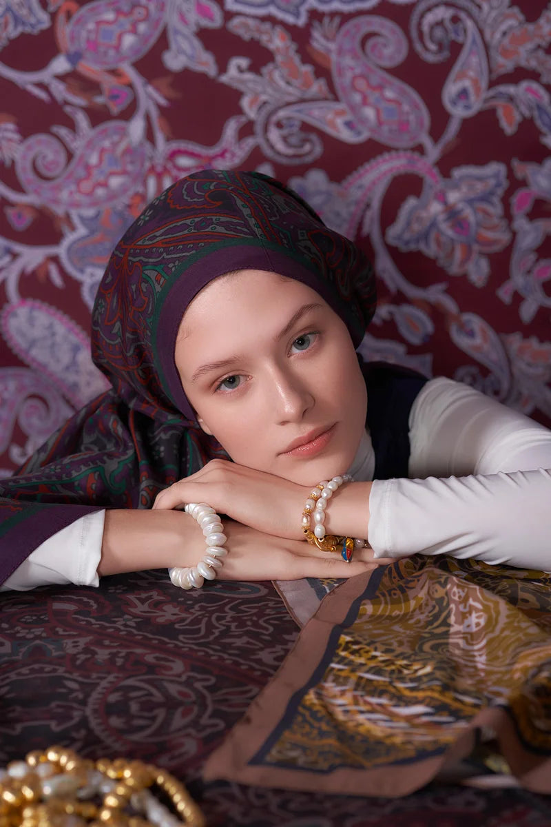 Heritage Visal Şal - Mürdüm