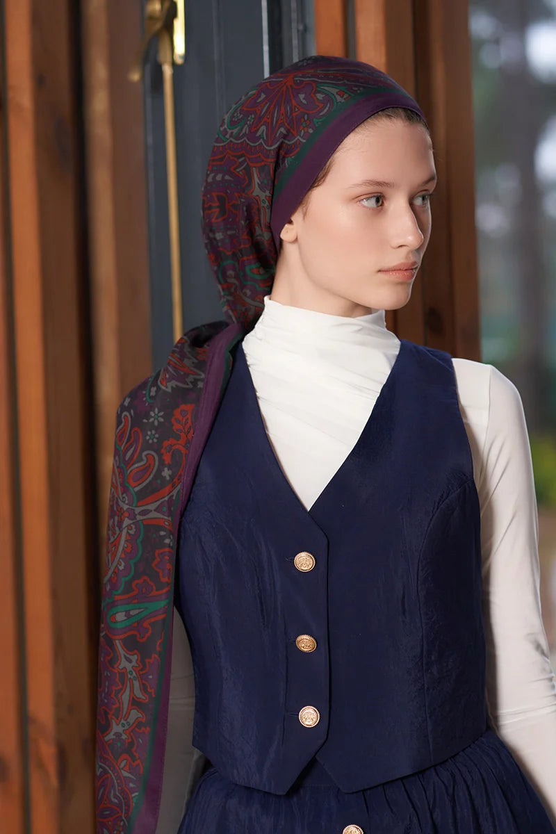 Heritage Visal Şal - Mürdüm