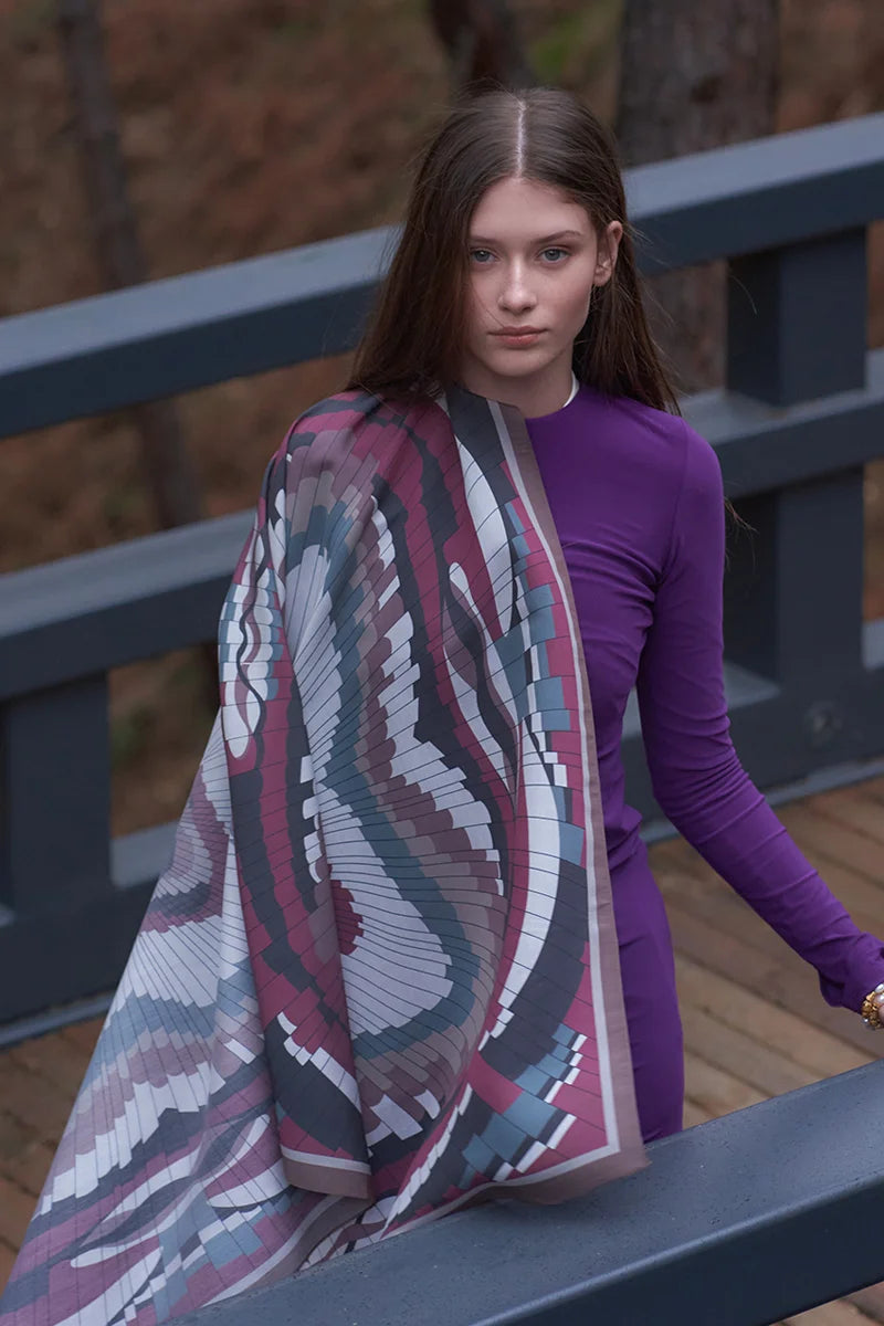 İllusion Desen Modal Eşarp - Soft