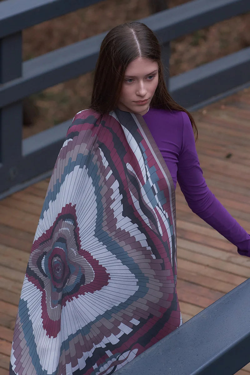 İllusion Desen Modal Eşarp - Soft