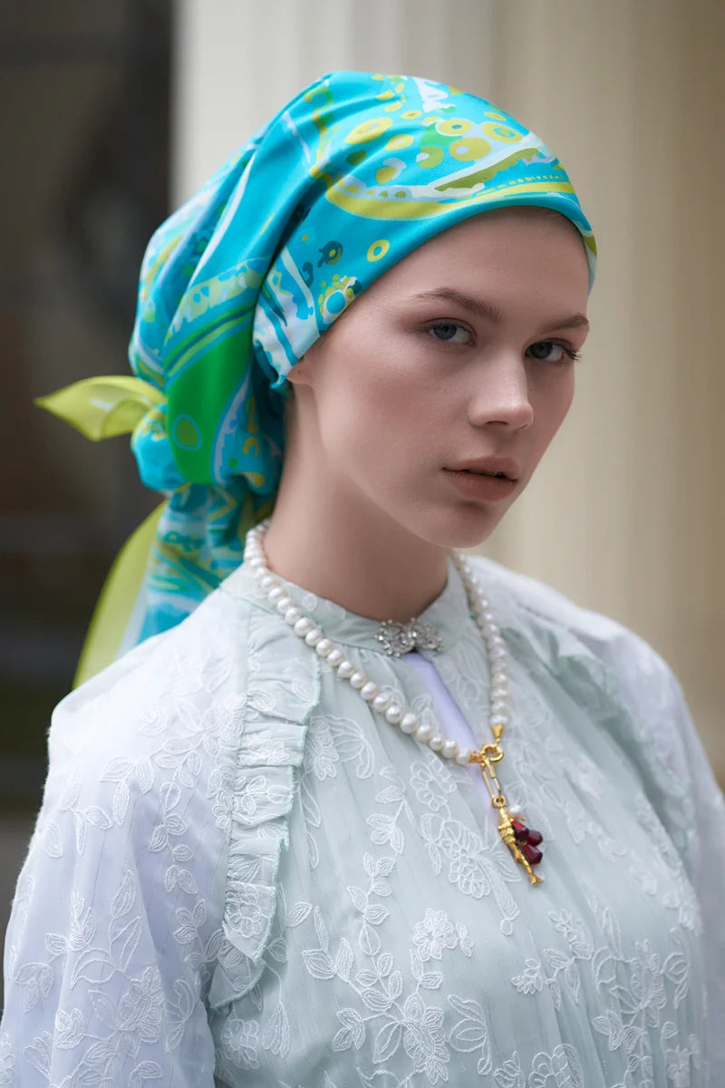 Sofistik Desen Modal Eşarp - Okyanus