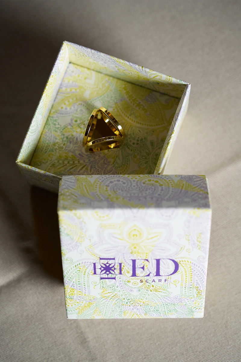 Altın Kaplama Şal / Eşarp Yüzüğü