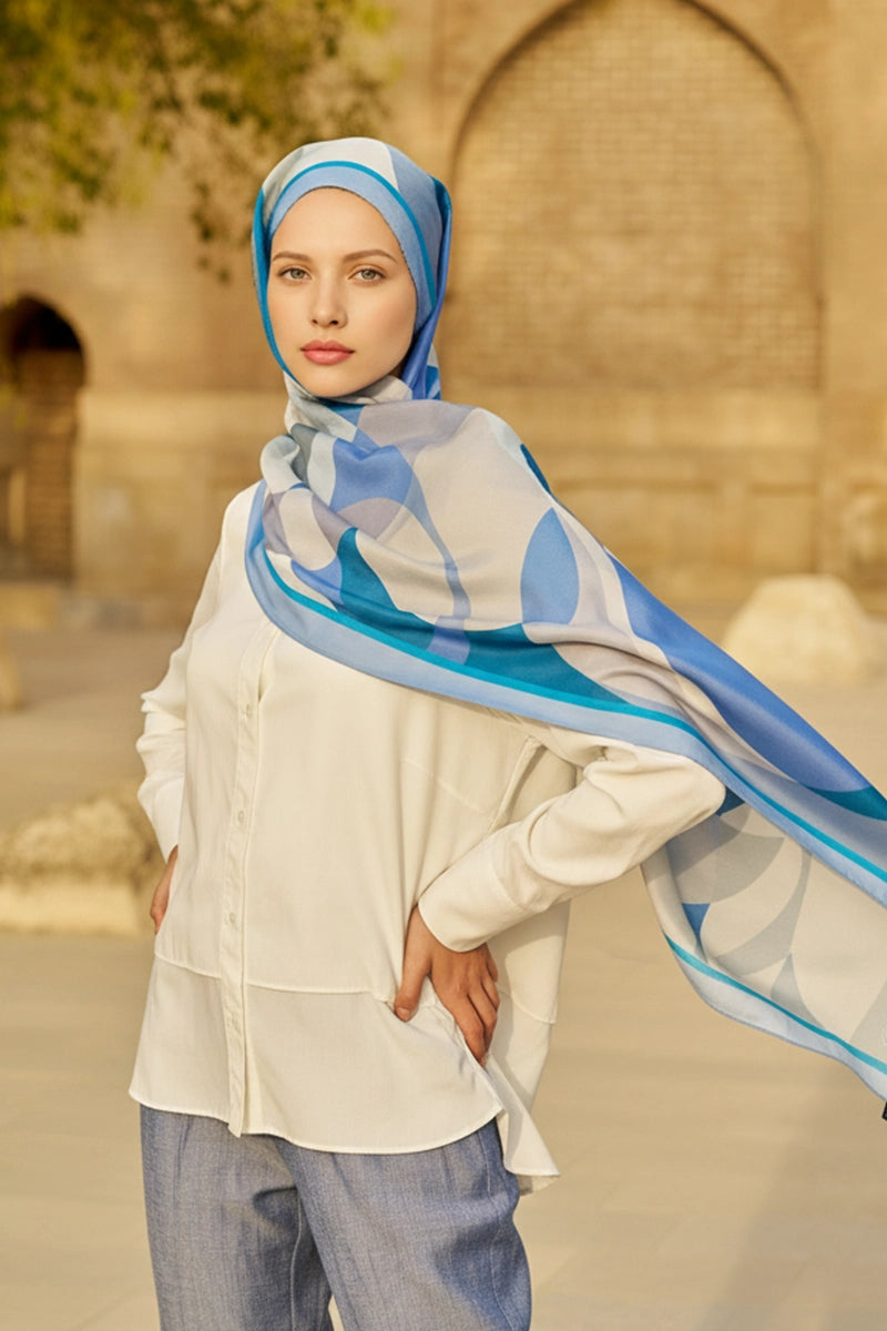 Ashen Floss Viscose Shawl - Lilac
