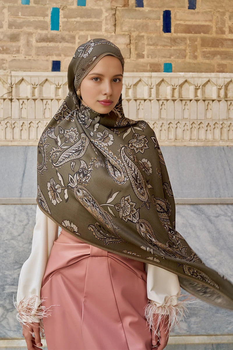 Bade Yün İpek Şal - Nefti