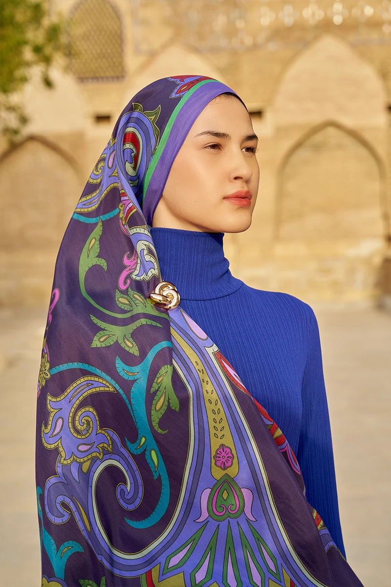 Bramble Floss Viscose Shawl - Purple