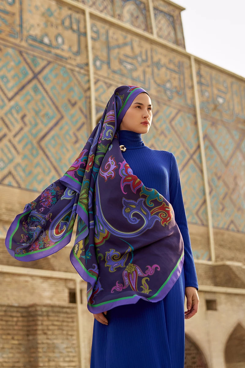 Bramble Floss Viscose Shawl - Purple