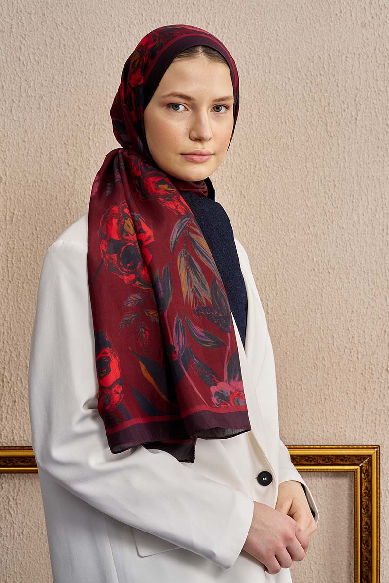 Celebrity Carmina Shawl - Burgundy