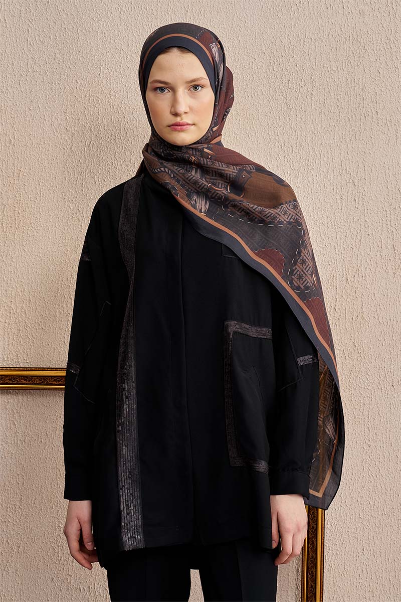 Celebrity Karte Şal - Acı Kahve