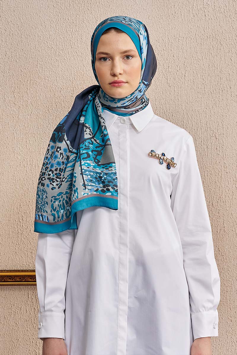 Celebrity Sable Şal - Mavi