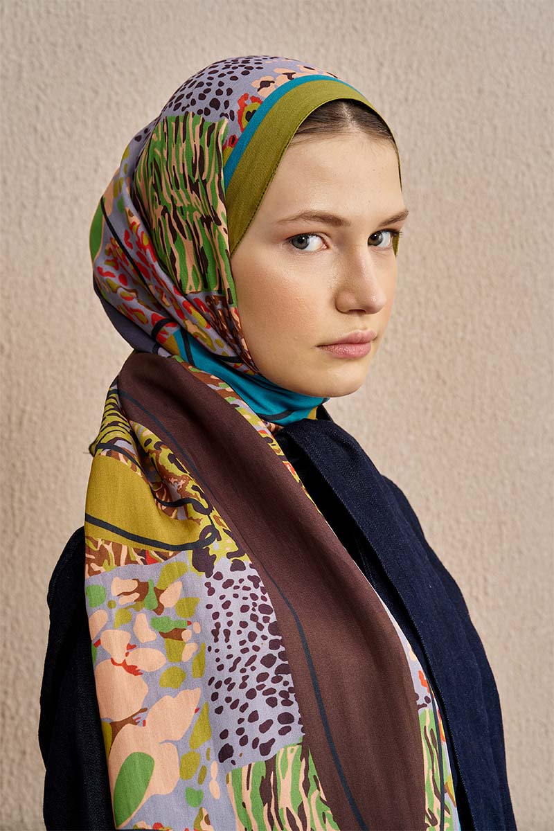 Celebrity Sable Shawl - Olive Green