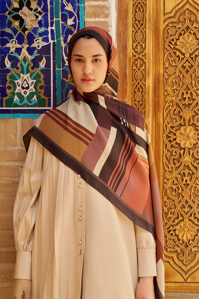 Clover Floss Viscose Shawl - Brown