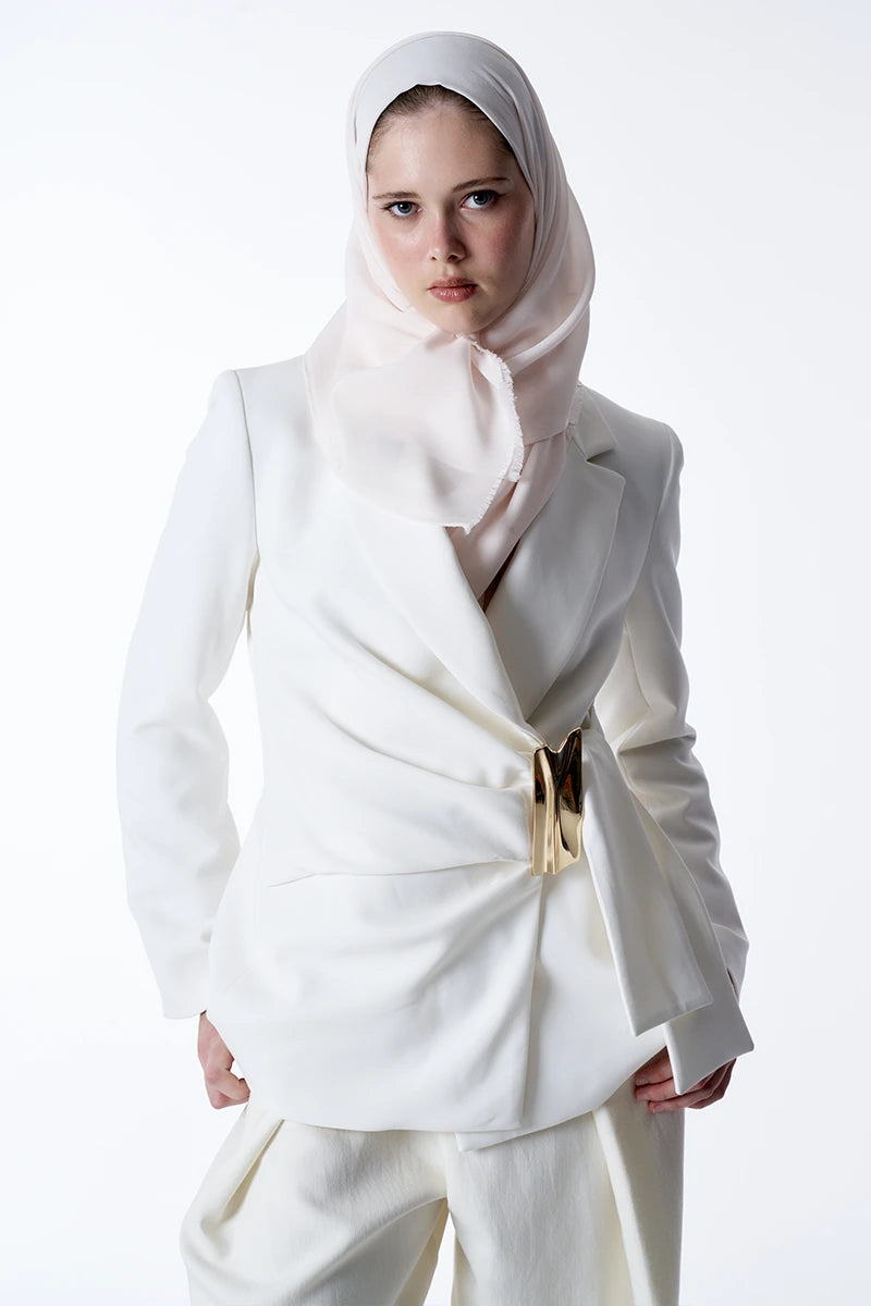 Core İpek Şal - Nude