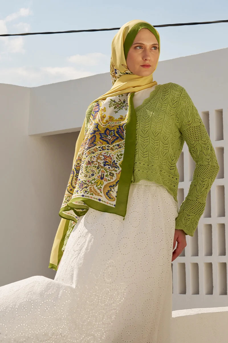 Curated Ethnic Shawl - Yellow