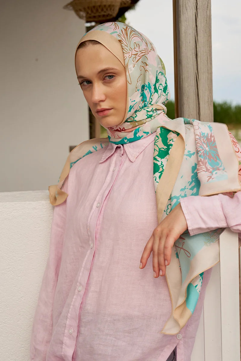 Curated Paradise Shawl - Beige
