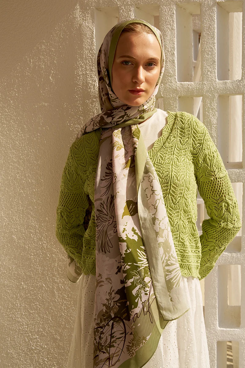 Curated Paradise Şal - Yeşil