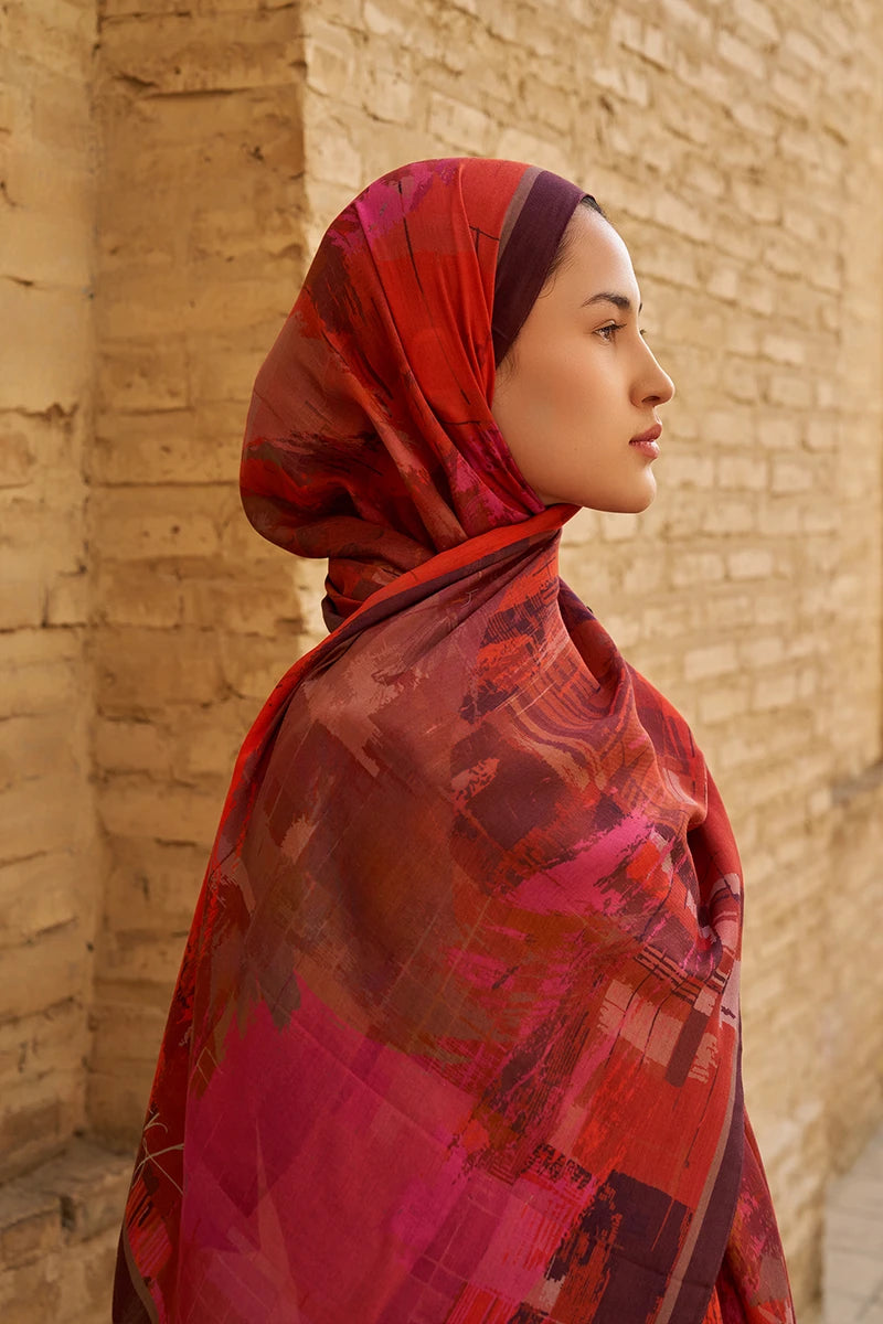 Fearless Pamuk Modal Şal - Kırmızı